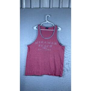 U.S. Apparel Tank Top Mens XL Red Good Miramar Beach Est 1984 Graphic Sleeveless